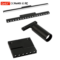 Rail magnétique LED moderne en aluminium ultra-fin de 15 mm, système d'éclairage sur rail magnétique à montage en surface, éclairage sur rail magnétique