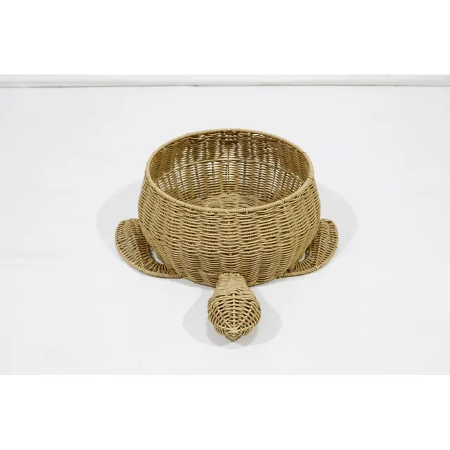 New Design Plastic rattan Elephant Toy Storage Basket/ Woven Natural Animal Laundry Basket for Kids' Furniture made in VietNam