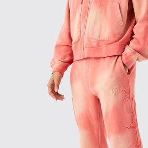 Conception personnalisée Hommes 100% Coton Survêtement Pakistan Puff Printing Jogger Pantalon Survêtement Évasé Écologique Hiver Ensembles - Product Image 6