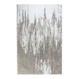 Alfombra de baño y ducha <span class=keywords><strong>Marsan</strong></span> de 70x120cm, plateada, de hilo de algodón teñido, jacquard abstracto, producción personalizada - Hecho en Turquía - Product Image 3