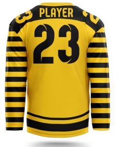 Mayorista Sublimación Personalizada Hockey Sobre Hielo Jersey Equipo Uniforme Manga Larga Tela Transpirable Nombre Personalizado Número Hockey Jersey - Product Image 3