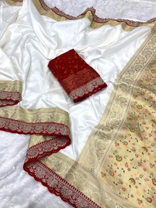 Cô dâu Saree <span class=keywords><strong>Fancy</strong></span> in Saree thanh lịch thiết kế Ấn Độ Saree Bộ sưu tập hoàn hảo cho cô dâu mặc đám cưới với áo - Product Image 3