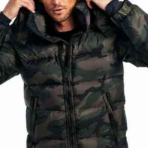 Veste d'hiver unisexe à bulles à col montant, coupe-vent, imperméable, avec fermeture à glissière, design personnalisable - Product Image 2