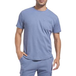 ชุดวิ่งออกกำลังกายแนวสตรีทสำหรับผู้ชายฤดูร้อนเสื้อยืดสองชิ้นกางเกงขาสั้นระบายอากาศลายพื้นขนาดพิเศษออกแบบได้ตามต้องการ - Product Image 2