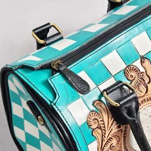 Nouveau sac à main pour femme en cuir sculpté à la main de luxe, design cœur, motif damier, style western, sac à bandoulière élégant pour femme - Product Image 5
