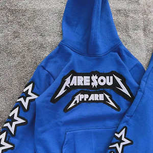 Ensemble de survêtement pour homme en coton 100% respirant et léger, de qualité supérieure, nouveau design 2026, imprimé en relief, lavage à l'acide, pour l'hiver - Product Image 3