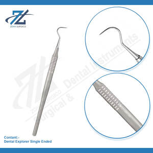 <b>Dental</b> Explorer Single Ended High Quality Stainless Steel Manual <b>Dental</b> Probe for <b>Dental</b> Examination A+ Grade CE Certified - Product Image 3