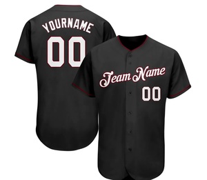 Sublimación personalizada béisbol Jersey hombres tiras camisetas rayas azul raya béisbol Jersey - Product Image 6
