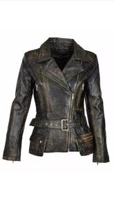 Veste en cuir véritable à fermeture éclair pour femmes avec doublure en viscose matelassée et poches intérieures extérieures Vestes en cuir pour femmes - Product Image 4