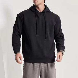 Custom Cotton Fleece Hoodie Fashion Printed Plain Blank Heavyweight Fleece Oversized Pullover Hoodie Men Winter Hoodies - Product Image 3