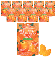 Bonbons gélifiés coréens aux saveurs de mandarine, 40g, double texture, boules de gelée croustillantes, sachet, température ambiante, best-seller
