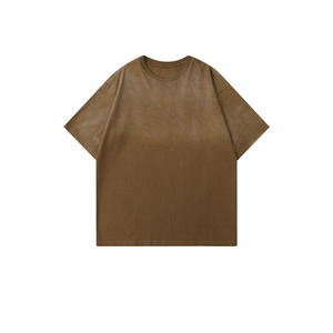 Custom Men's Oversized Streetwear <b>Tshirt</b> Thick 100% Cotton Drop Shoulder T-shirts 250gsm Plus Size Heavyweight T Shirt for Men - Product Image 4