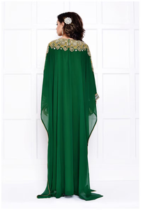 Robe de soirée longue élégante pour femme, style cocktail modeste, avec broderies de sequins, cristaux, perles et perles de rocaille, en crêpe antistatique - Product Image 6