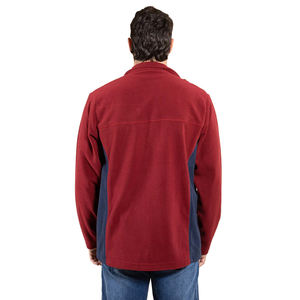 Mehroon color azul contraste transpirable buena venta OEM personalizado 2025 hombres usan chaqueta polar para hombres - Product Image 2