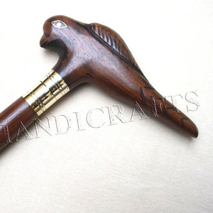 Bâtons de marche en bois à poignée de perroquet/bâtons et cannes de marche en bois nautique antique avec poignée de perroquet en bois - Product Image 5