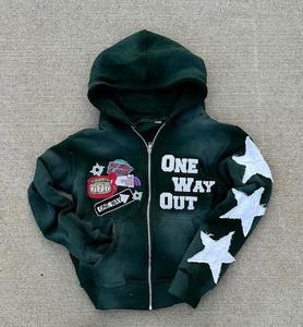 Sudadera con capucha con serigrafía de peso pesado personalizada de alta calidad para hombre, venta al por mayor, nuevo diseño, MOQ bajo para invierno - Product Image 6