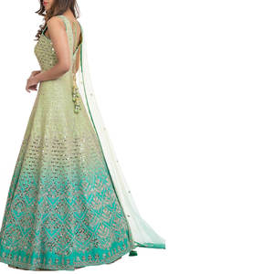 Meilleures ventes Robe de soirée en soie brodée pakistanaise/indienne Dupatta Salwar Kameez pour les fêtes - Product Image 4