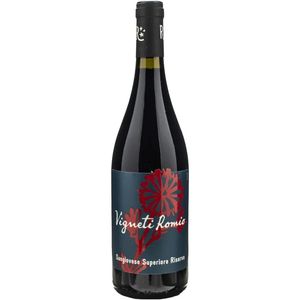 Sangiovese Superiore Riserva DOC Red <b>Wine</b>-750ml 6 Bottles Per Box-Refined Reserve Italian <b>Wine</b>-Vigneti Romio - Product Image 1