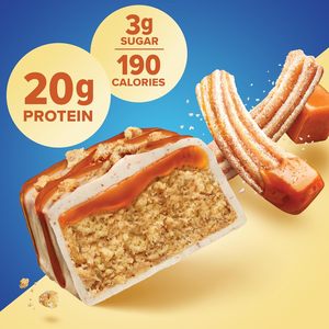 Pure <b>Protein</b> Caramel Churro <b>Protein</b> Bars – 20g <b>Protein</b>, 3g Sugar, 190 Calories (12 count) - Product Image 6