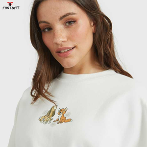 Sudadera con hombros descubiertos de nuevo estilo de alta calidad para mujer, sudadera de diseño Popular con logotipo personalizado para mujer - Product Image 6