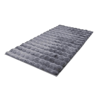Havana Anthracite Fluffy Shaggy Modern Polyester Woven Rug 35mm High Pile Non Slip Cotton Backing Eco-Friendly Washable