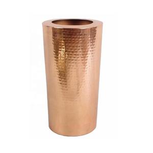 Florero moderno de aluminio martillado de 2 tonos, florero de Metal decorativo de diseño de Coral elegante para decoración de mesa de salón de boda - Product Image 2