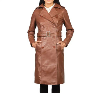 Abrigo de Cuero para Mujer, Diseño Clásico, Cómodo para Uso Diario, Viajes y Temporada de Invierno - Product Image 4