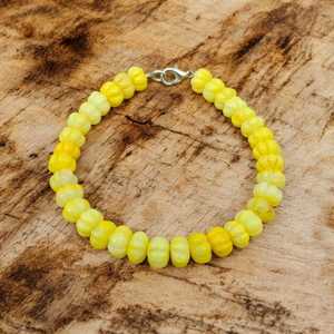 2025 Minimal Style Yellow Opal Melon <b>Beaded</b> <b>Bracelet</b> 7-9mm Handmade with Lobster Clasp for Anniversaries Women's Daily Use - Product Image 4
