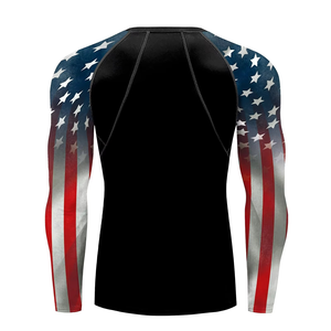 Wholesale Good Quality Sublimation Logo Short Sleeves Training <b>Surfing</b> Jiu Jitsu Elastane Rash Guard - Product Image 3