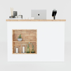 Support minimaliste en bois et acrylique à 2 tiroirs 120x60x86cm BLT68010 - Product Image 2