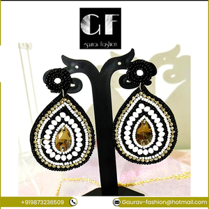 Pendientes de cuentas para mujer más vendidos en forma de emoción para fiesta, compromiso, boda, festival, ocasión, compra ahora a un precio asequible - Product Image 2