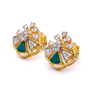 Boucles d'oreilles en forme d'éventail de style vintage, élégantes clous dorés en forme de soleil, bijoux de luxe inspirés des créateurs, cadeau pour mariage ou fête - Product Image 4