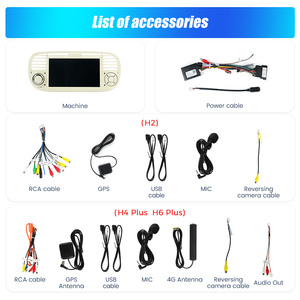 Lecteur multimédia automobile MEKEDE avec écran Android, navigation GPS, Car-play, WiFi, FM pour Fiat <span class=keywords><strong>500</strong></span> 2007-2015 de 7 pouces - Product Image 4