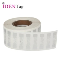 Étiquette RFID UHF mini IDENTTAG, anti-effraction, pour pare-brise de véhicule, autocollant anti-déchirure, puce ISO18000-6C, étanche, en PET, pour stationnement