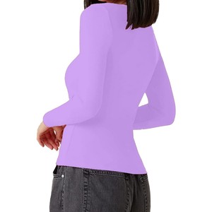 Camiseta holgada de algodón de verano para mujer con logotipo personalizado OEM al por mayor, camiseta informal básica de manga corta de color puro con Jersey superior - Product Image 6