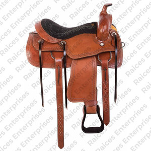 Selles en cuir de course de chevaux professionnelles de style occidental anglais Meilleures ventes - Product Image 1