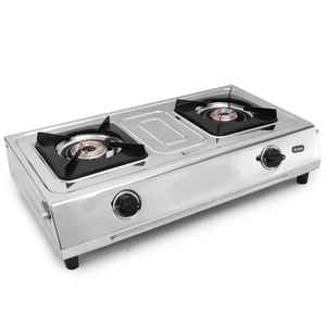 Efficient Stainless Steel 2 Burner Gas <b>Stove</b> Compact LPG Cooktop Double Burner for Home and Commercial Kitchen Use - Product Image 1