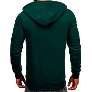 Sudadera con Capucha y Cremallera para Hombre, Diseño Personalizado de Fábrica OEM, 100% Algodón Grueso, Estilo Vintage Lavado, Diseño Liso - Product Image 2