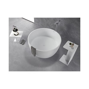 Égouttoir en marbre de luxe Sanur autoportant en pierre de rivière naturelle fabriqué à la main incroyablement beau élégant meilleur vendeur pour le trempage - Product Image 6