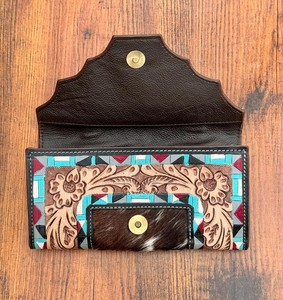 กระเป๋าคลัทช์มือแกะสลักแบบมือกระเป๋าเงินหนังวัวมีสไตล์กระเป๋าเงินหนังตะวันตกมาใหม่อเนกประสงค์ - Product Image 4