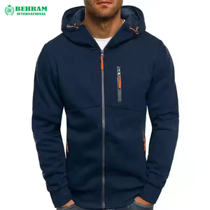 Unisex Boxy Fleece French Terry Sweatshirt Zipper Hoodie 100% Cotton Pure Color <b>Neutral</b> Dropped Shoulders Heavy Weight Quick Dry - Product Image 6