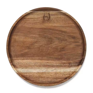 Vaisselle élégante en bois naturel Assiettes en bois faites à la main de qualité supérieure Plats de service en bois durables par glowin fashion - Product Image 2