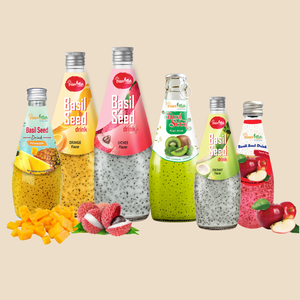 Basil Seed Drinks Sweet Fruit Taste Logo Printing Matte <b>Cork</b> Sealed 290ml OEM for USA/Canada & Mexico/Brazil | HACCP HALAL - Product Image 4