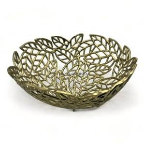 Bol de service et de décoration en métal plaqué or le plus vendu Design unique Base polie brillante en argent de haute qualité résistant à la chaleur - Product Image 5