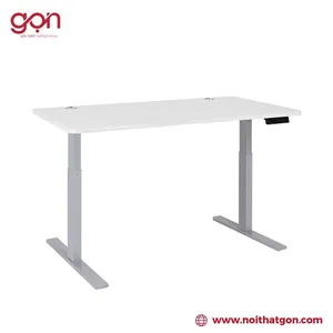 SMARTDESK Home Desk Adjustable White Metal Design 80kg Load Capacity 65-130cm Height Adjustment - Product Image 1