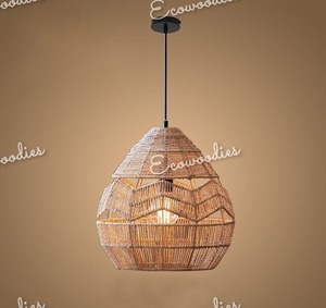 Classic Bamboo <b>Shade</b> <b>Large</b> Chandelier for Living Room Bedroom Kitchen Interior Bamboo <b>Shade</b> Hanging <b>Ceiling</b> Woven Chandelier - Product Image 6
