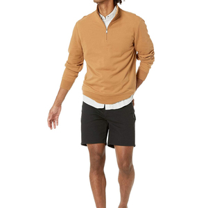 Men's Quarter Zipper Pullover <b>Sweatshirts</b> Autumn Winter Solid Color Long Sleeved Hoodie Warm <b>Sweatshirt</b> OEM Serviced Stylish - Product Image 3