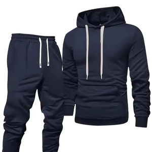 Men's New Fashion Casual Gym Clothing <b>Winter</b> Sports Fleece <b>Tracksuit</b> with Zipper Hoodie Side Stripe Plus Size Free Shipping - Product Image 1