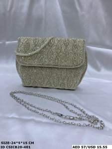 Elegant Metal <b>Crystal</b> Evening Purse Fashionable Satchel with Bracelet Handle & Chain Strap for Weddings & Parties Bridal Clutch - Product Image 2