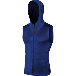 Camiseta sin mangas de secado rápido con capucha y cremallera completa para hombre, camiseta sin mangas personalizada con capucha, camisetas sin mangas, chaleco 2025 - Product Image 3